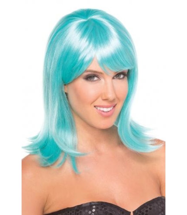 Перука з чубчиком Doll Wig, середньої довжини, Блакитний