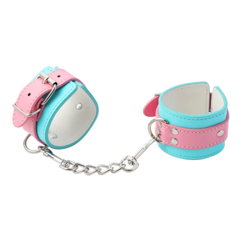 Наручники з ланцюгом Fetish Handcuffs рожево-блакитні