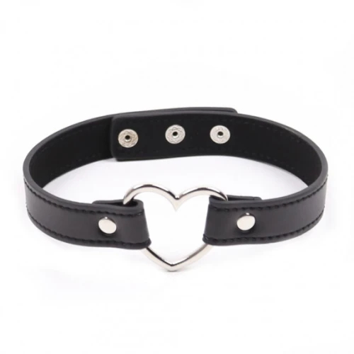 Нашийник із серцем Fetish Collar with heart чорний