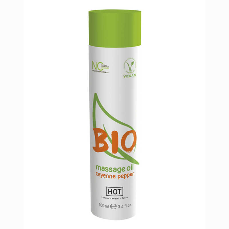 Масажна олійка HOT BIO з ароматом стручкового перцю, 100 мл
