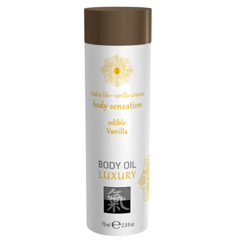 Масажна олійка їстівна HOT Body Oil Luxury зі смаком ванілі, 75 мл
