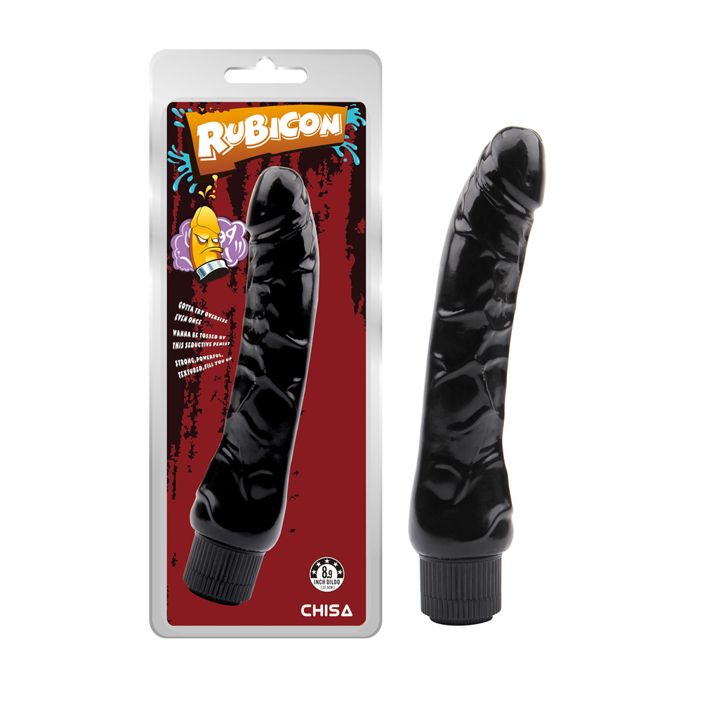Вібратор реалістичний Rubicon 8.9 Chisa, чорний, 22.5 см х 4.7 см