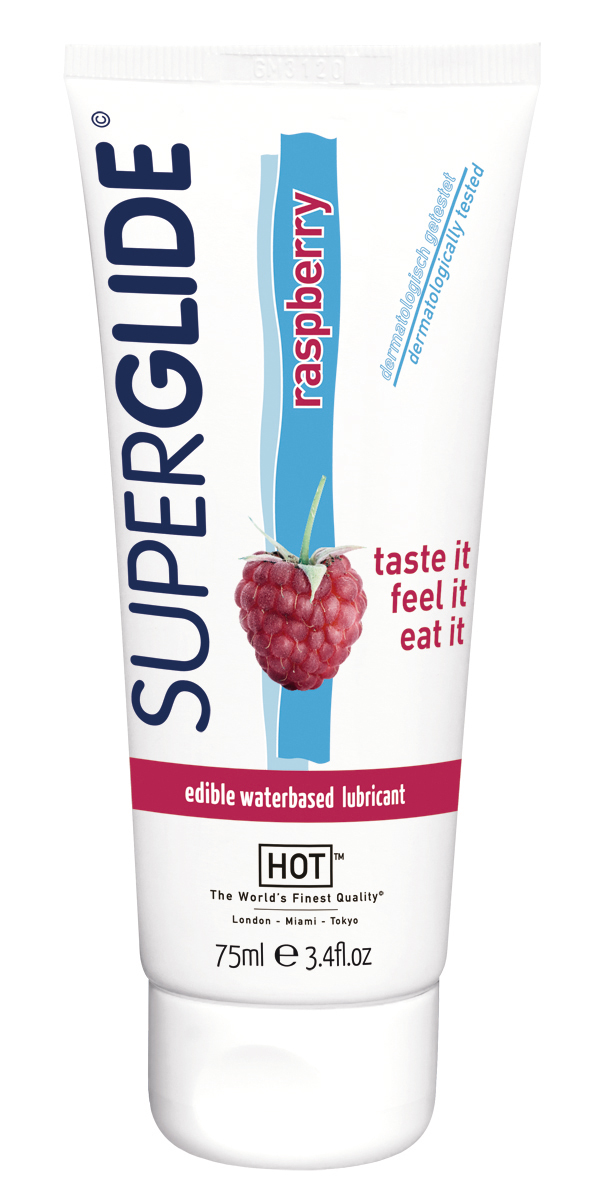 Лубрикант оральний HOT Superglide зі смаком малини, 75 мл