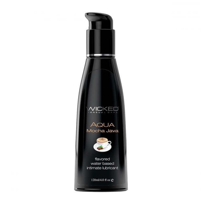 Їстівний лубрикант зі смаком кави, WICKED AQUA Vegan, 120 мл