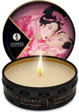 Масажна свічка Shunga, 30 мл, Massage Candle Rose Petals соєва