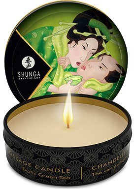 Свічки для масажу SHUNGA, 30 мл, Massage Green Tea