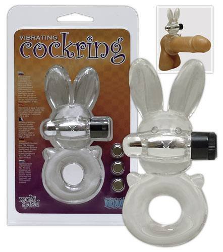 Ерекційне віброкільце Dream Toys у вигляді кролика, біле, 7 х 3 см