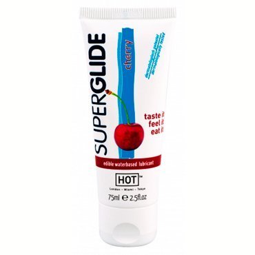 Лубрикант оральний HOT Superglide зі смаком вишні, 75 мл