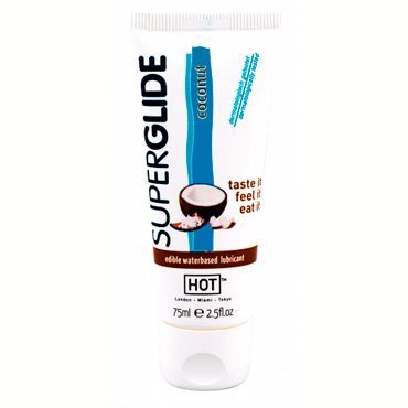 Лубрикант оральний HOT Superglide зі смаком кокоса, 75 мл