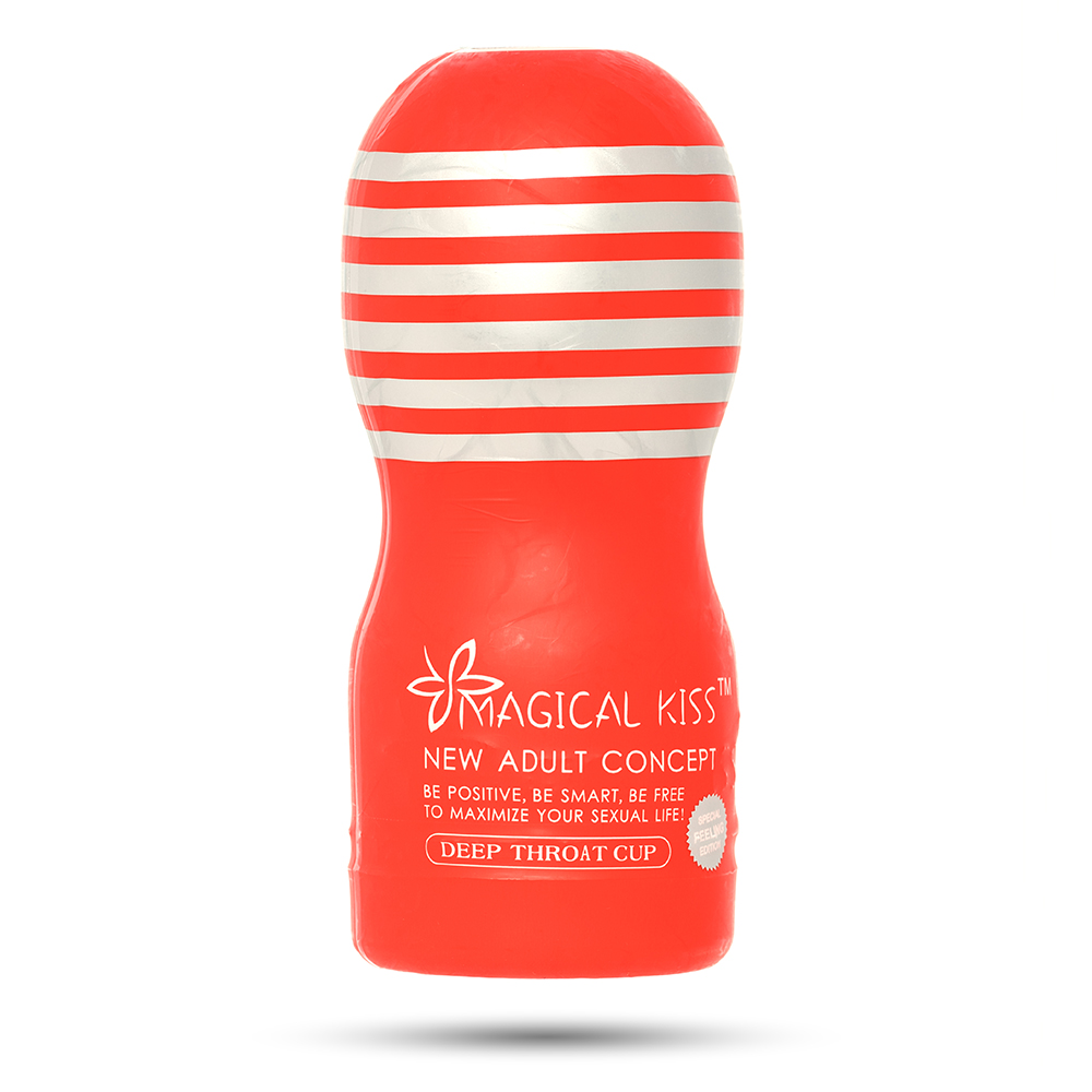 Мастурбатор Magical Kiss Deep Throat Cup, в колбі червоній
