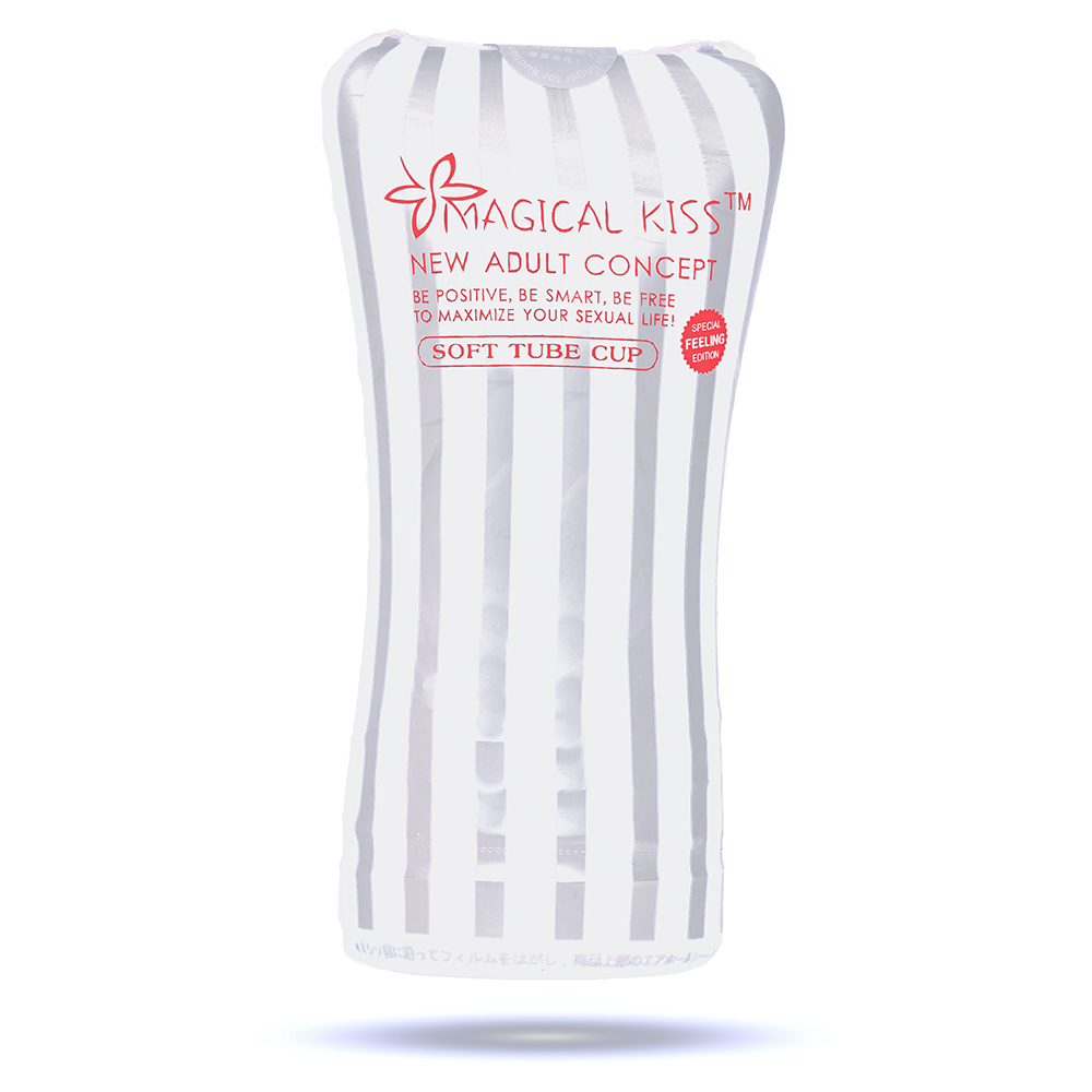 Мастурбатор в белой колбе Magical Kiss Soft Tube Cup