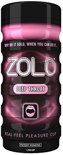 Мастурабтор ZOLO Deep Throat в колбі, бежевий, 4.5 см