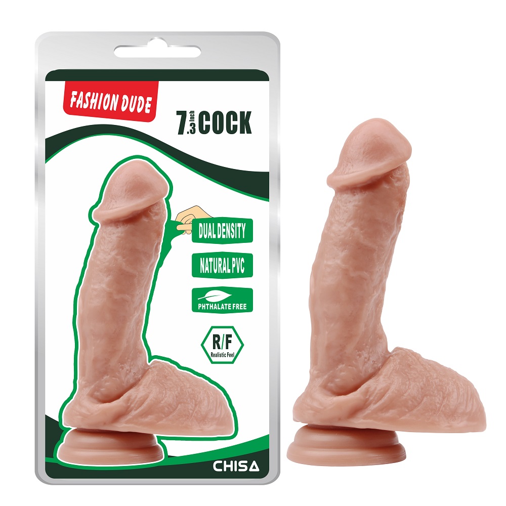 Фалоімітатор реалістичний Chisa Chisa Fashion Dude з присоскою, бежевий, 18.5 х 4.3 см