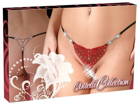 Стрінги зі стразами з вирізом Cottelli Collection