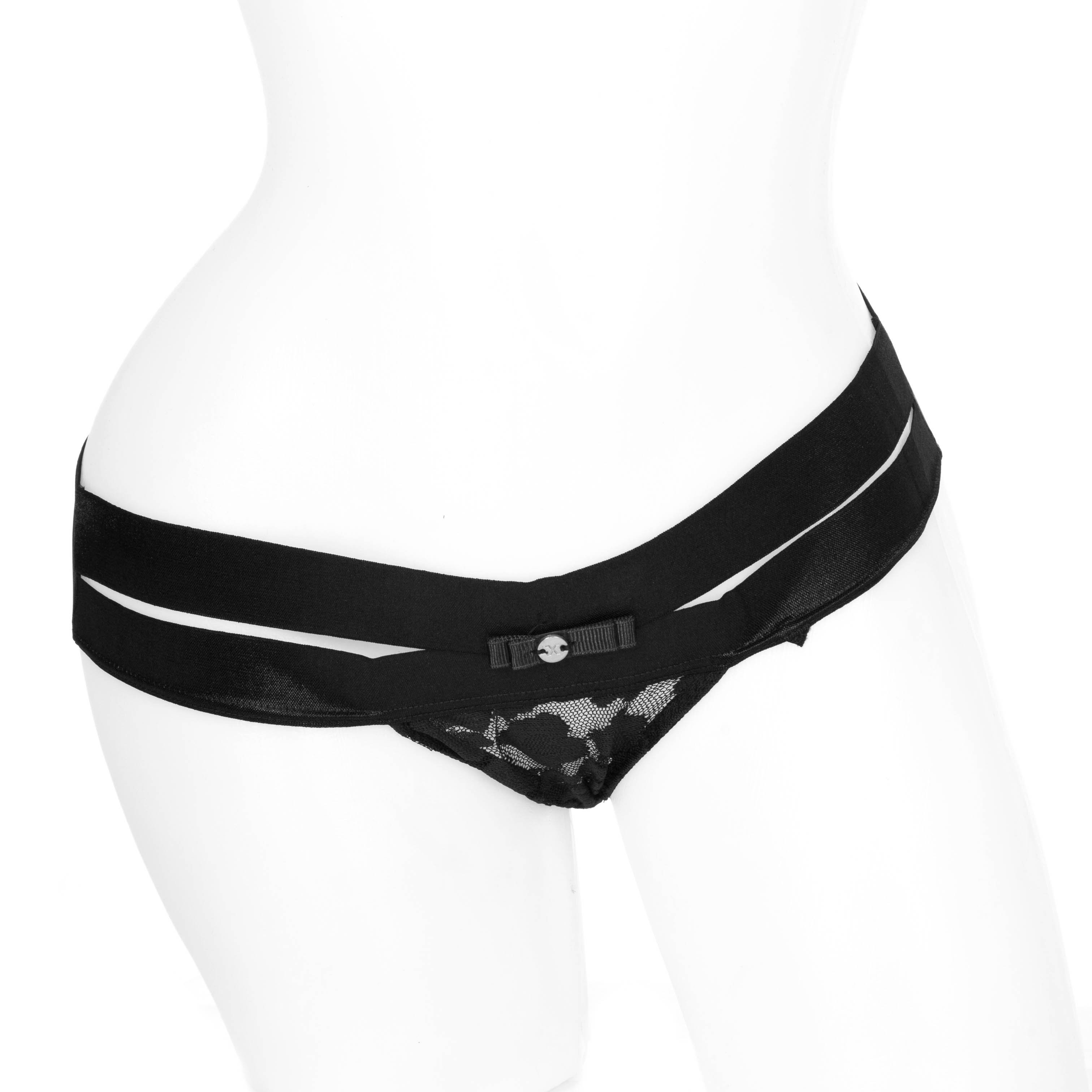 Жіночі трусики попереду Стрази квітка X Lady (One size)